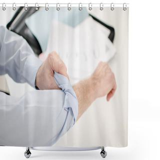 Personality  Motivated Businessman Shower Curtains