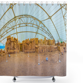 Personality  Mnajdra Neolithic Temple On Malt Shower Curtains