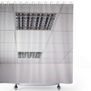 Personality  Fluorescent Lamp On The Ceiling Shower Curtains
