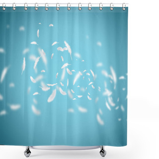 Personality  White Feathers Shower Curtains