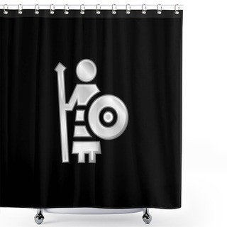 Personality  Athena Silver Plated Metallic Icon Shower Curtains