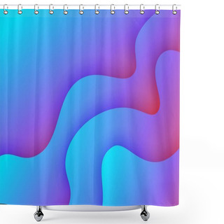 Personality  Modern Abstract Illustration With Colorful Abstract Wave Background Shower Curtains
