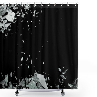 Personality  Destruction Shattered Or Demolished Glass  Shower Curtains