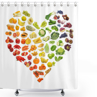Personality  Rainbow Heart Shower Curtains