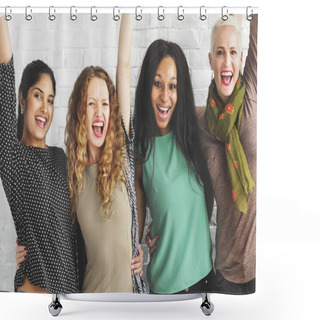 Personality  Portrait Of Diversity Women Shower Curtains