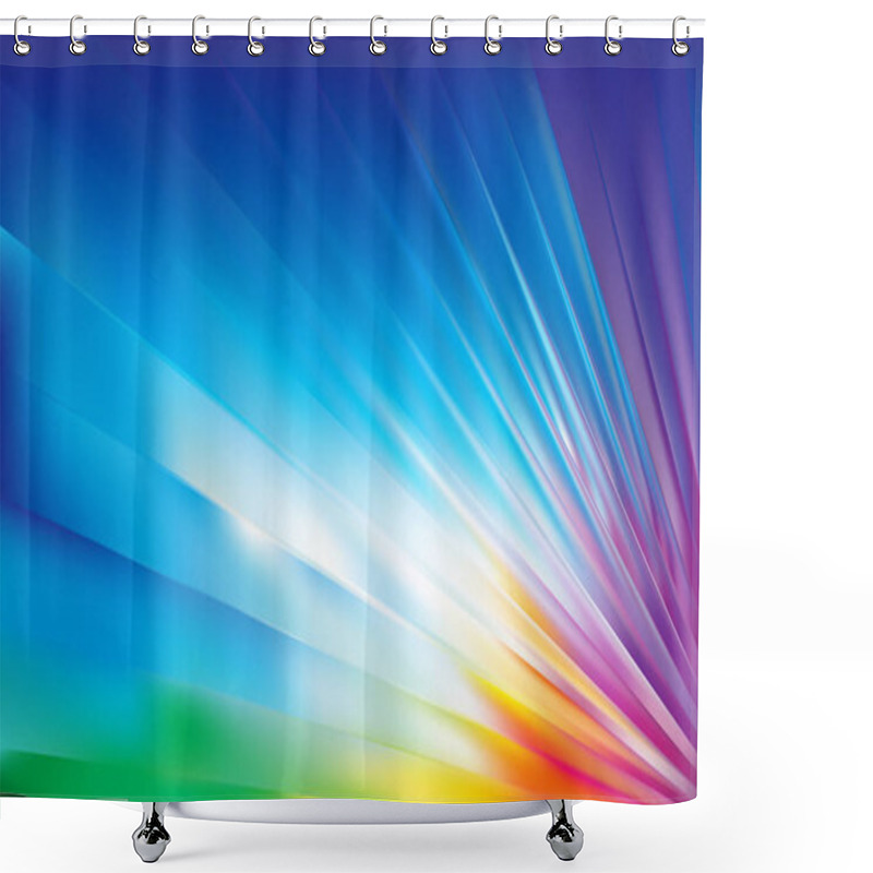 Personality  Colorful Diagonal  Lines Background  Shower Curtains