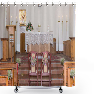 Personality  Altar And Interior Church Shower Curtains