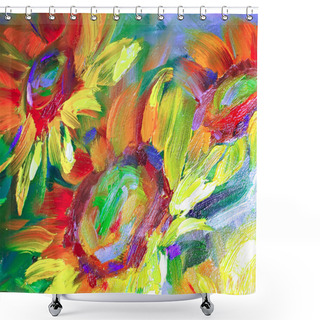 Personality  Texture Oil Painting, FloTexture Of Oil Paintings, Flowers, Painting Fragment Of Painted Color Image, Wallpaper And Backgrounds, For Backgrounds And Textures Floral Pattern In Oil On Canvaswers, Art, Painted Color Image, Paint, Wallpaper And Backgrou Shower Curtains