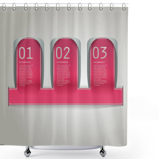 Personality  Vector Banners With Numbers. Shower Curtains