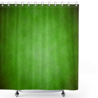 Personality  Bright Green Background With Old Black And Light Shading Border Shower Curtains