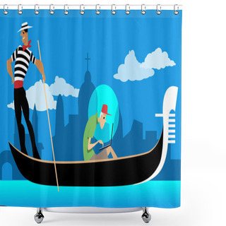 Personality  Working On Vacation Shower Curtains