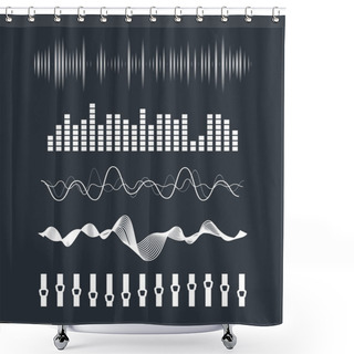 Personality  Audio Equalizer Shower Curtains