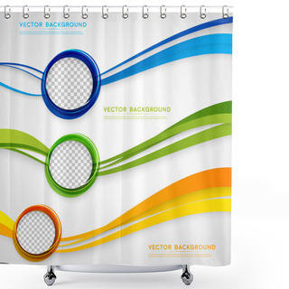 Personality  Vector Abstract Background Design. Shower Curtains