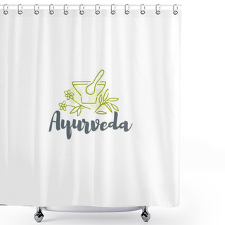 Personality  Alternative Medicine Logo. Shower Curtains