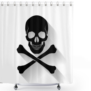 Personality  Skull And Cross-bones Shower Curtains
