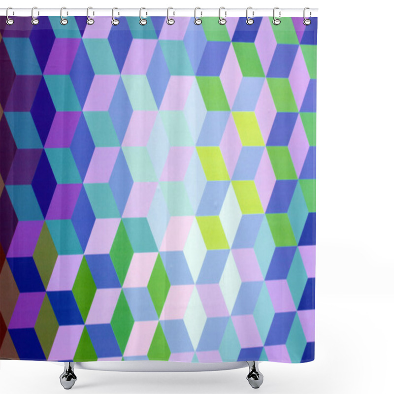 Personality  Optical Illusion Mosaic Shower Curtains