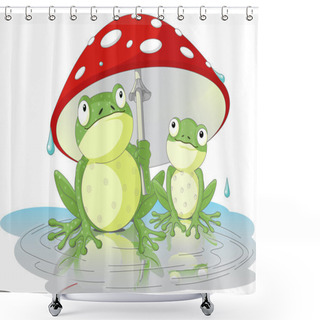 Personality  Frogs Shower Curtains