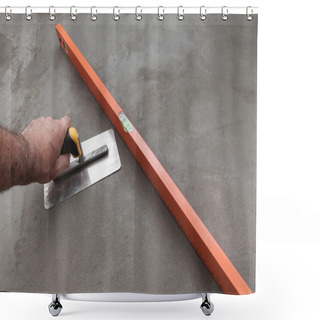 Personality  Concrete Screed Shower Curtains