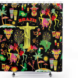 Personality  Brazilian Carnival Shower Curtains