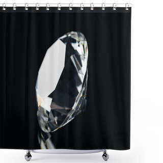 Personality  Pure Shiny Diamond Isolated On Black Shower Curtains