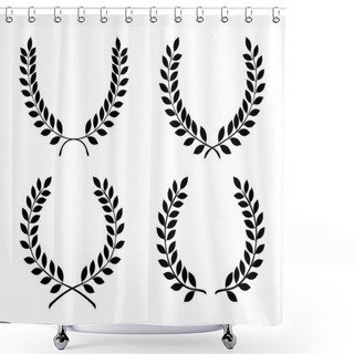 Personality  Laurel Wreaths Shower Curtains