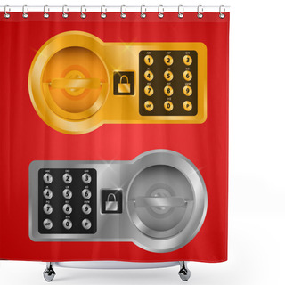 Personality  Bank The Safe A Cell For Storage Of Values Shower Curtains