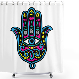 Personality  Hand Of Fatima Shower Curtains