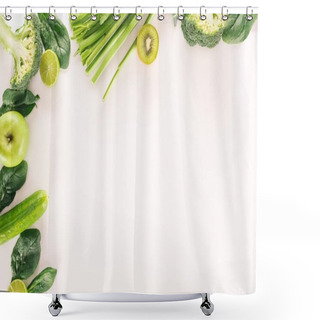 Personality  Organic Vegetables And Fruits Shower Curtains