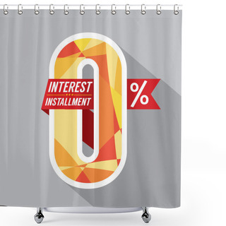 Personality  Zero Percent Interest Installment Vector Illustration Shower Curtains