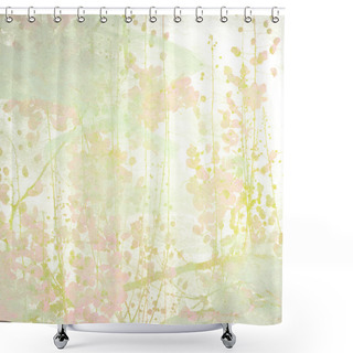 Personality  Watercolor Flowers Art Background Shower Curtains
