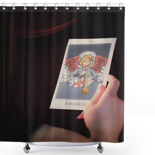 Personality  Fortune Teller Using Tarot Cards Shower Curtains