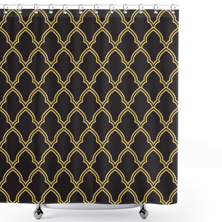 Personality  Seamless Geometric Morrocan Trellis Pattern Shower Curtains
