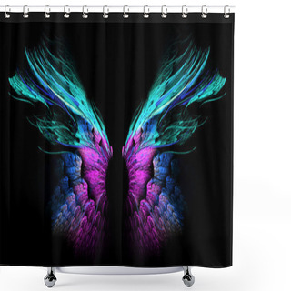 Personality  Blue Butterfly Wings Shower Curtains