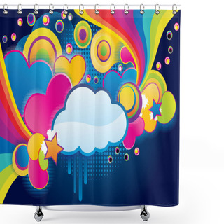 Personality  Funky Cloud Shower Curtains