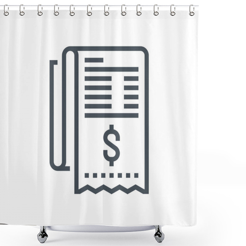 Personality  Invoice, Bill Icon Shower Curtains