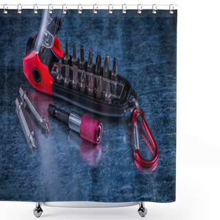 Personality  Screwdriver With Interchangeable Bits Shower Curtains