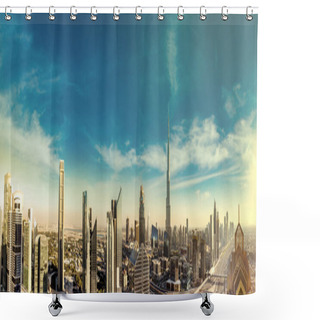 Personality  Downtown Dubai On A Summer Day Shower Curtains