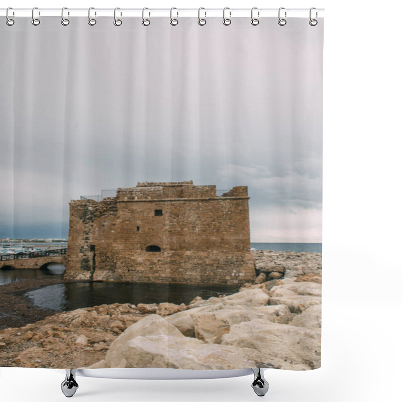 Personality  Ancient Castle Of Paphos Near Mediterranean Sea Shower Curtains