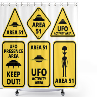 Personality  Ufo Danger Shower Curtains
