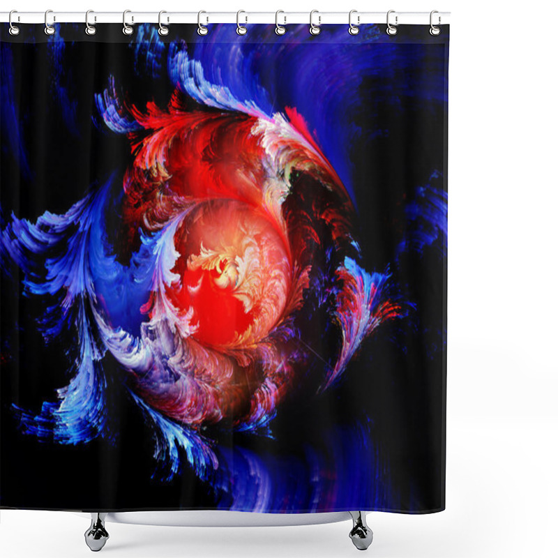 Personality  Realms Of Digital Paint Shower Curtains