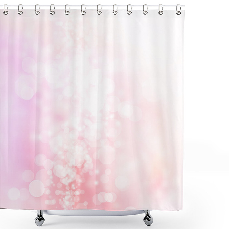 Personality  Pink Abstract Bokeh Lights Background Shower Curtains