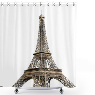 Personality  Tour Eiffel Isolated On White Background 3d Illustration  Shower Curtains