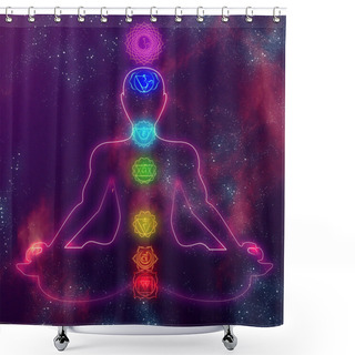 Personality  Human System Of Chakras Shower Curtains