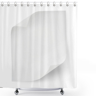 Personality  White Paper Shower Curtains