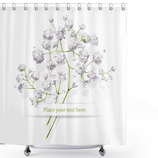 Personality  Little White Flowers Bouquet Shower Curtains