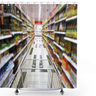 Personality  Supermarket Shopper Shower Curtains