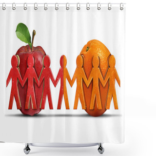 Personality  Apples And Oranges Shower Curtains