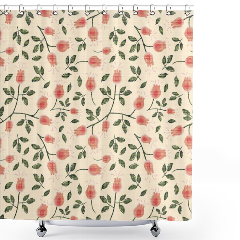Personality  rosehips seamless background shower curtains