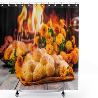 Personality  Pan De Muerto Bread Shower Curtains