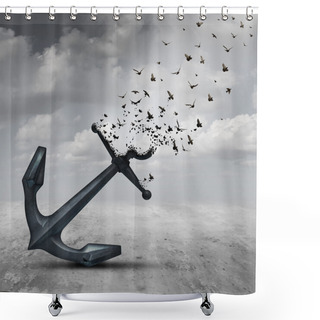 Personality  Letting Go Symbol Shower Curtains